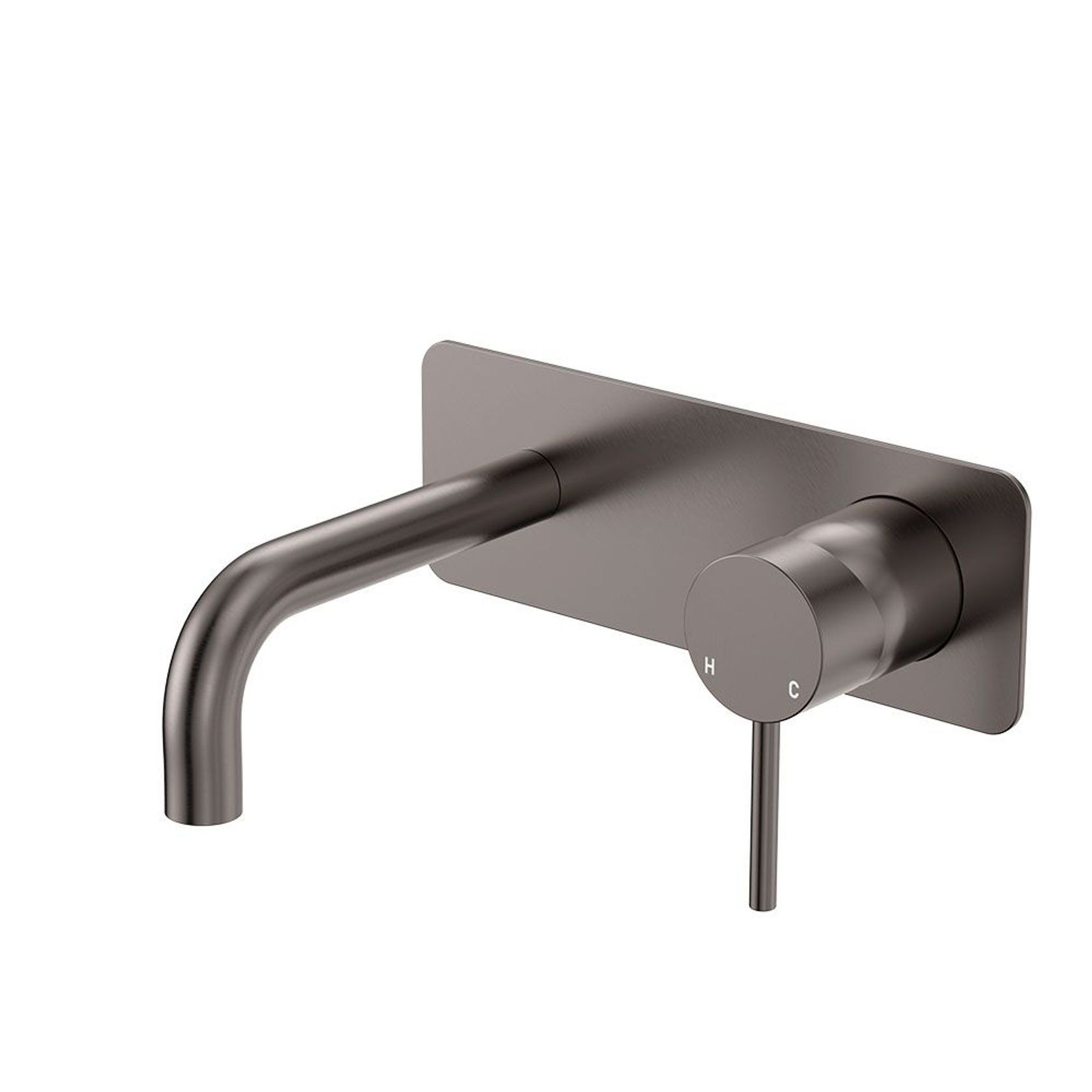 Kaya 130mm Basin/Bath Wall Mixer Set, Rectangular Plate gallery detail image