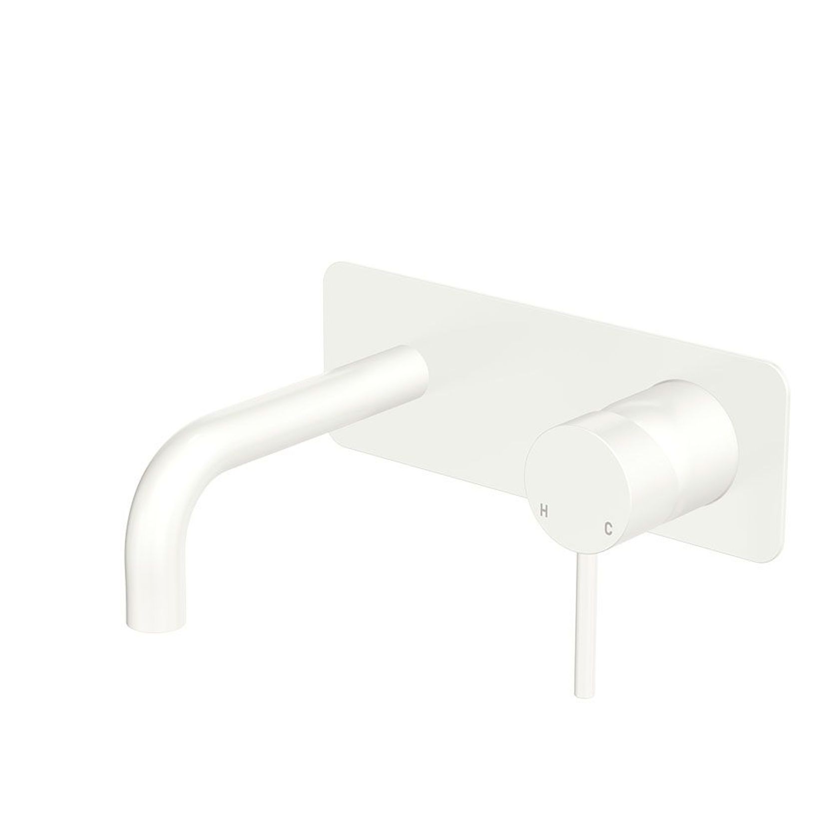 Kaya 130mm Basin/Bath Wall Mixer Set, Rectangular Plate gallery detail image