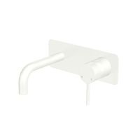Kaya 130mm Basin/Bath Wall Mixer Set, Rectangular Plate gallery detail image
