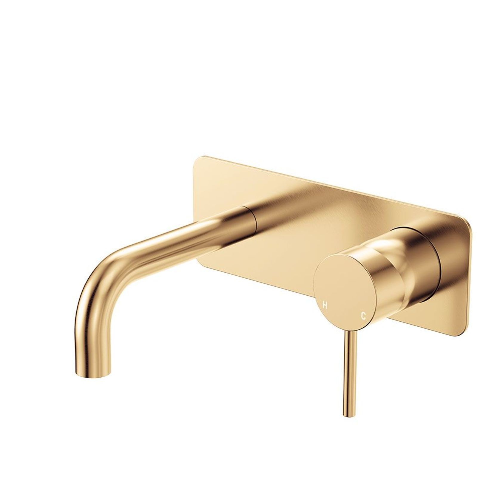 Kaya 130mm Basin/Bath Wall Mixer Set, Rectangular Plate gallery detail image