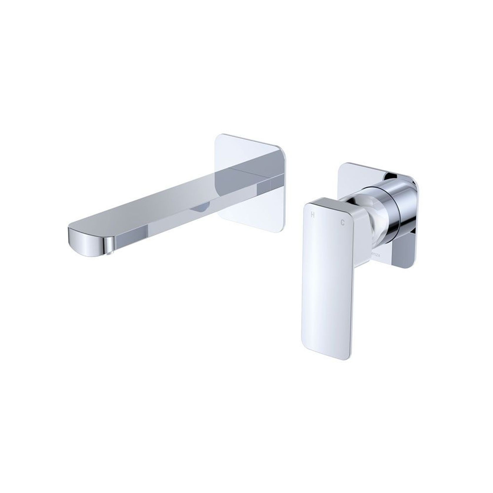 Tono Basin/Bath Wall Mixer Set, Square Plates gallery detail image