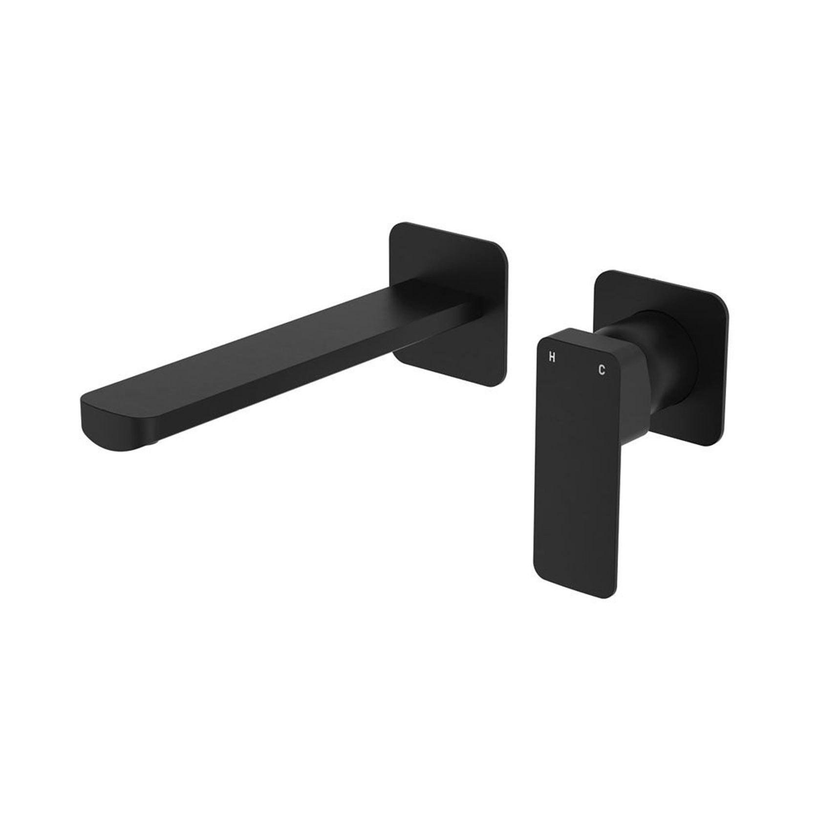 Tono Basin/Bath Wall Mixer Set, Square Plates gallery detail image
