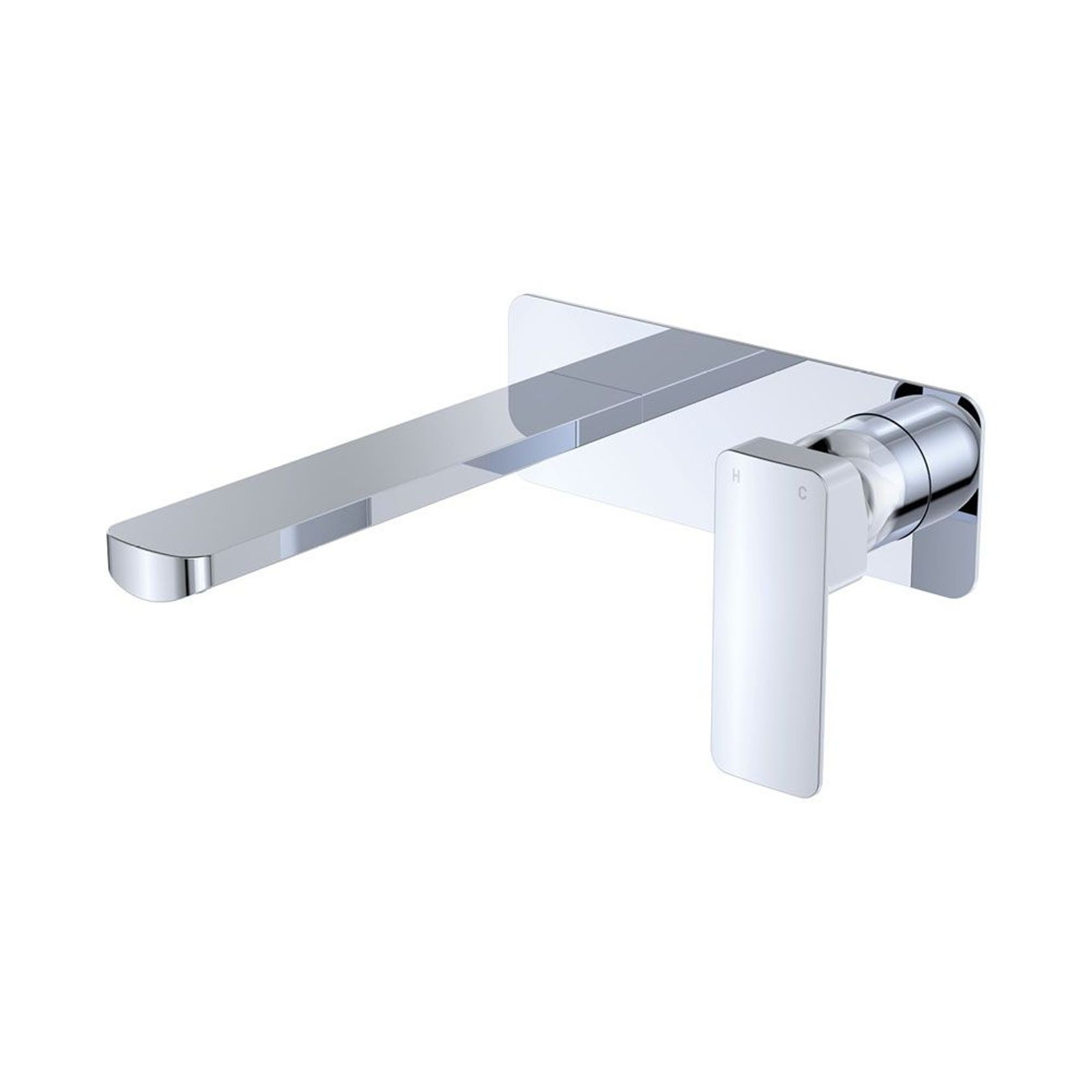 Tono Basin/Bath Wall Mixer Set, Rectangular Plate gallery detail image