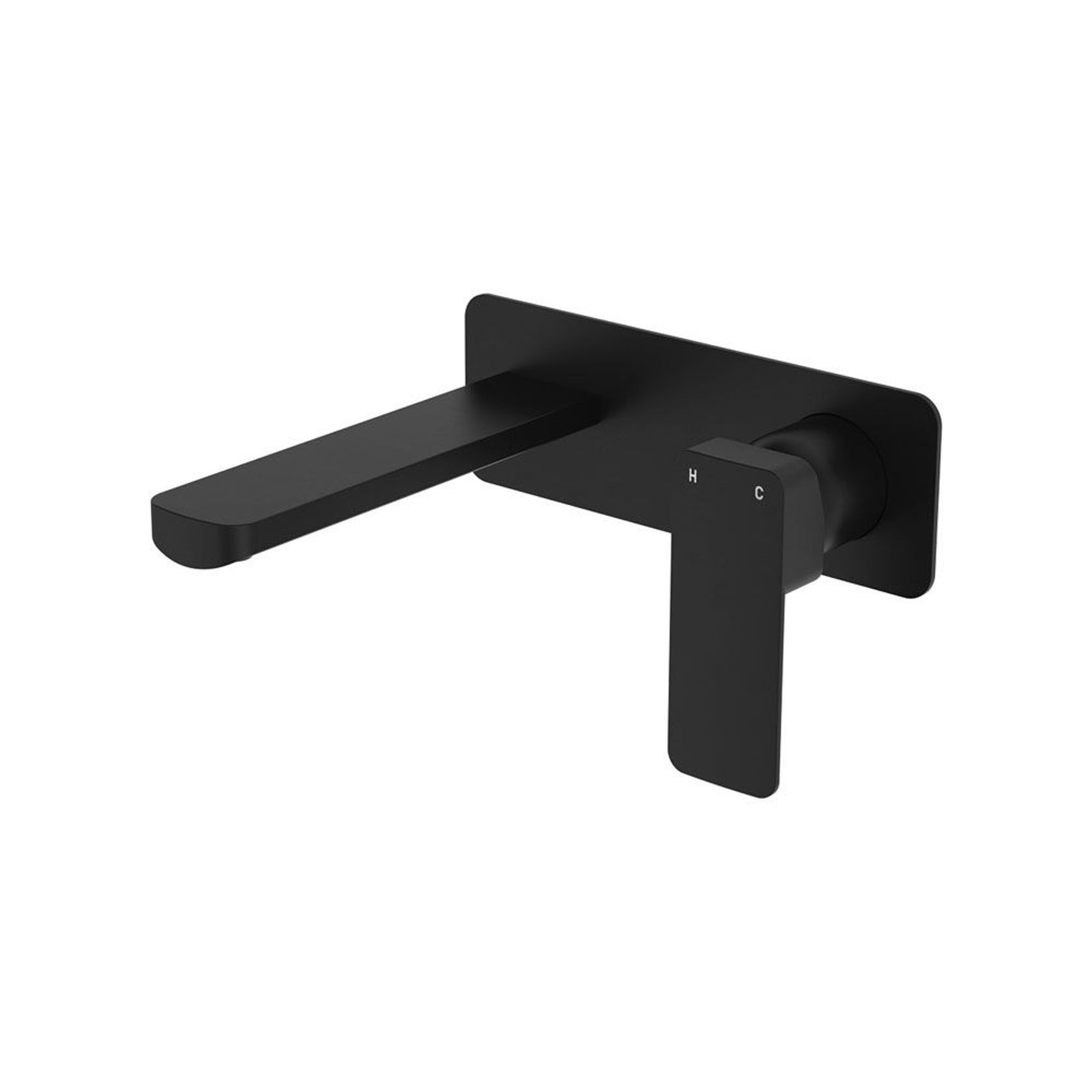 Tono Basin/Bath Wall Mixer Set, Rectangular Plate gallery detail image