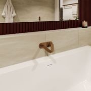 Empire Slim Basin/Bath Wall Mixer Set, Round Plates gallery detail image