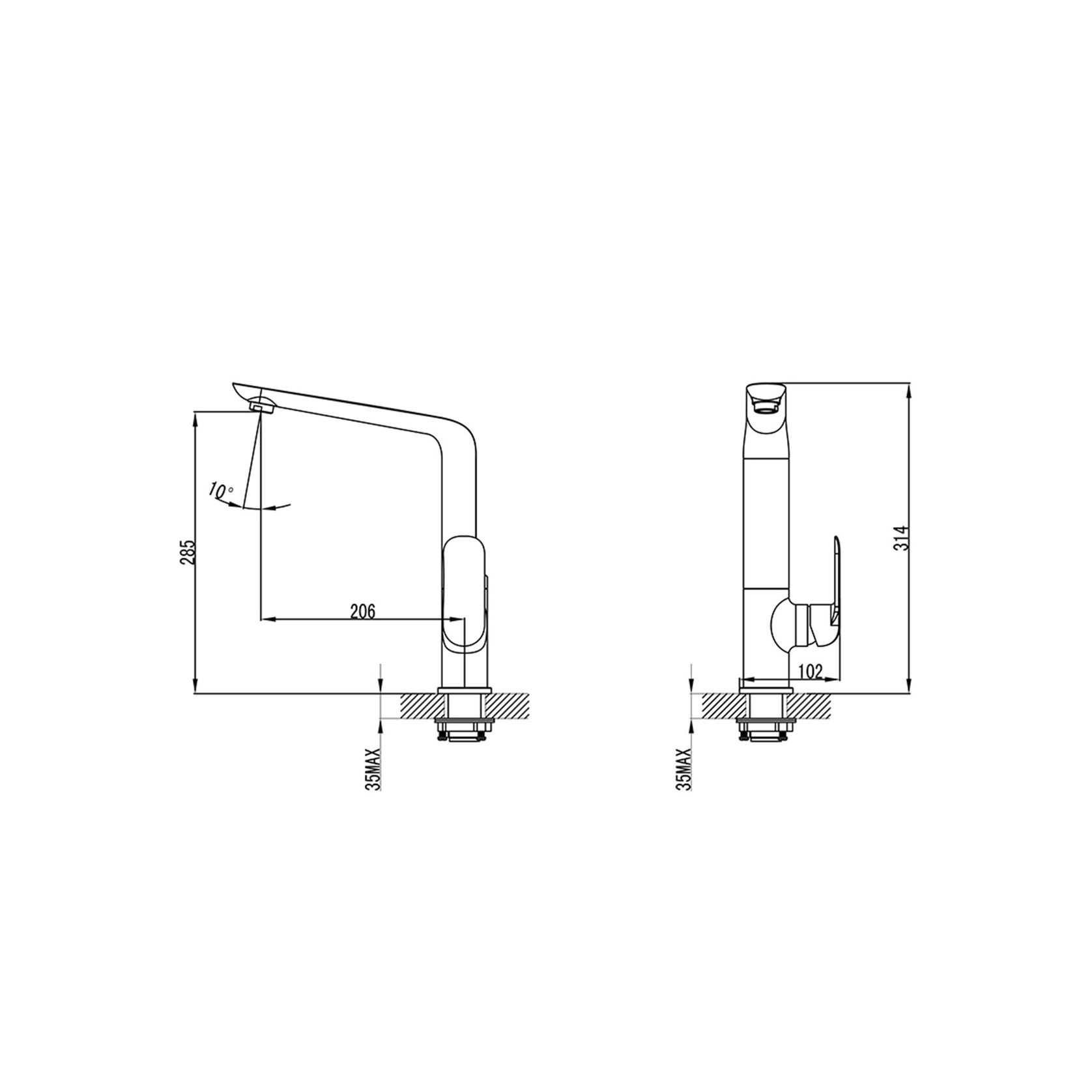 Unika Kara Sink Mixer gallery detail image