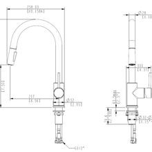 Uno Goose Neck Kitchen Mixer With Pull Out Spray gallery detail image