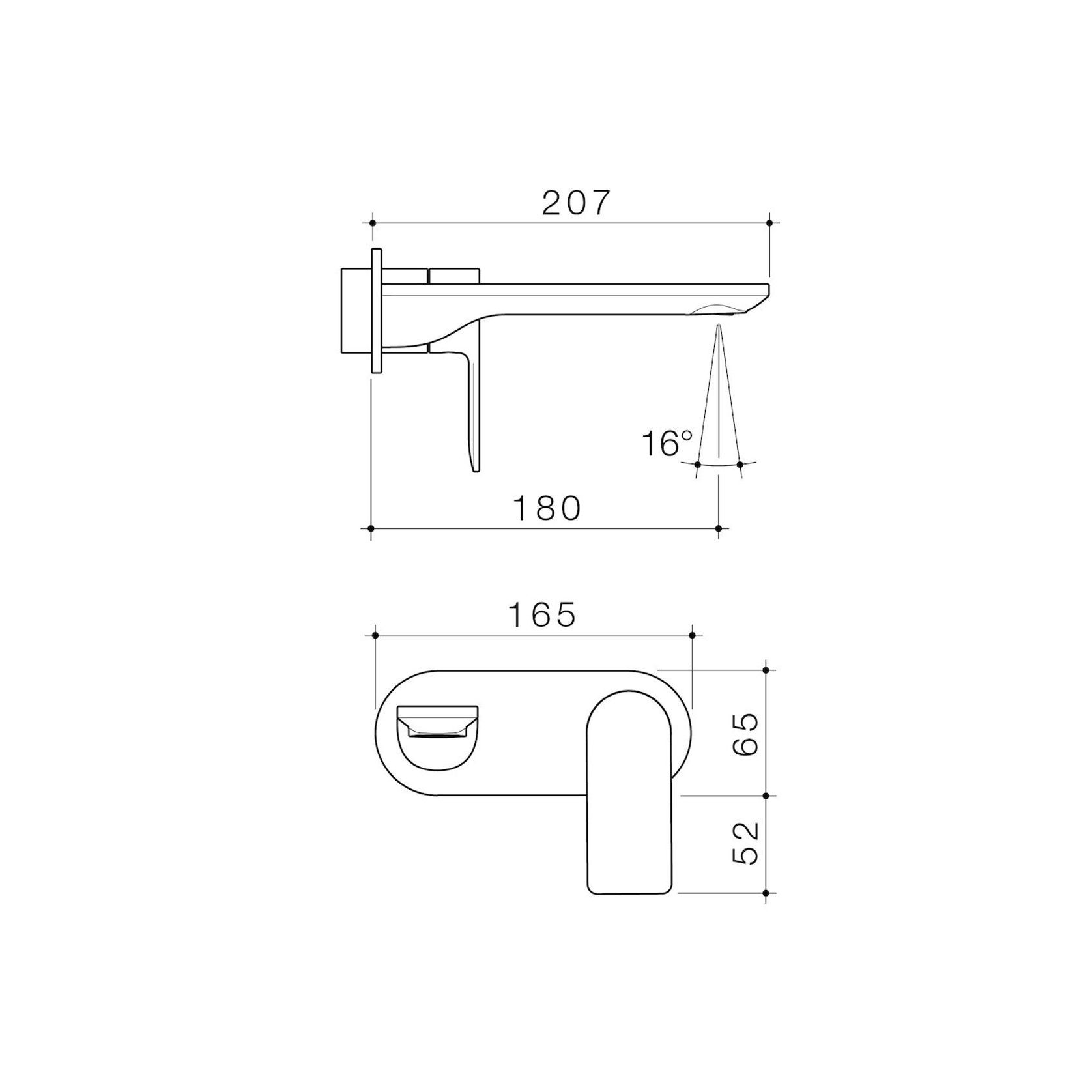 Urbane II Wall Basin/Bath Trim Kit 180mm Round Cover gallery detail image