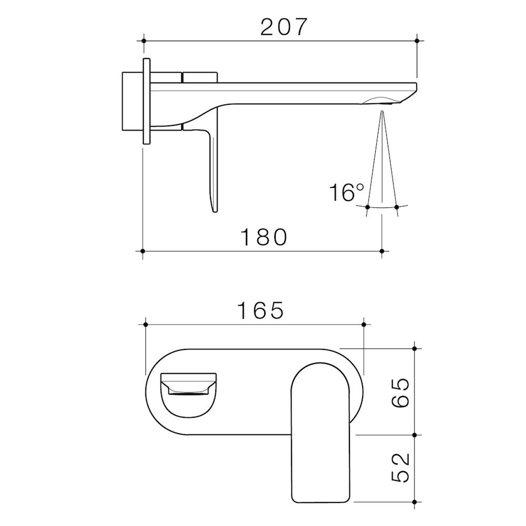 Urbane II Wall Basin/Bath Trim Kit 180mm Round Cover gallery detail image