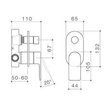 Urbane II Bath/Shower Mixer w/ Diverter Rounded Cover gallery detail image