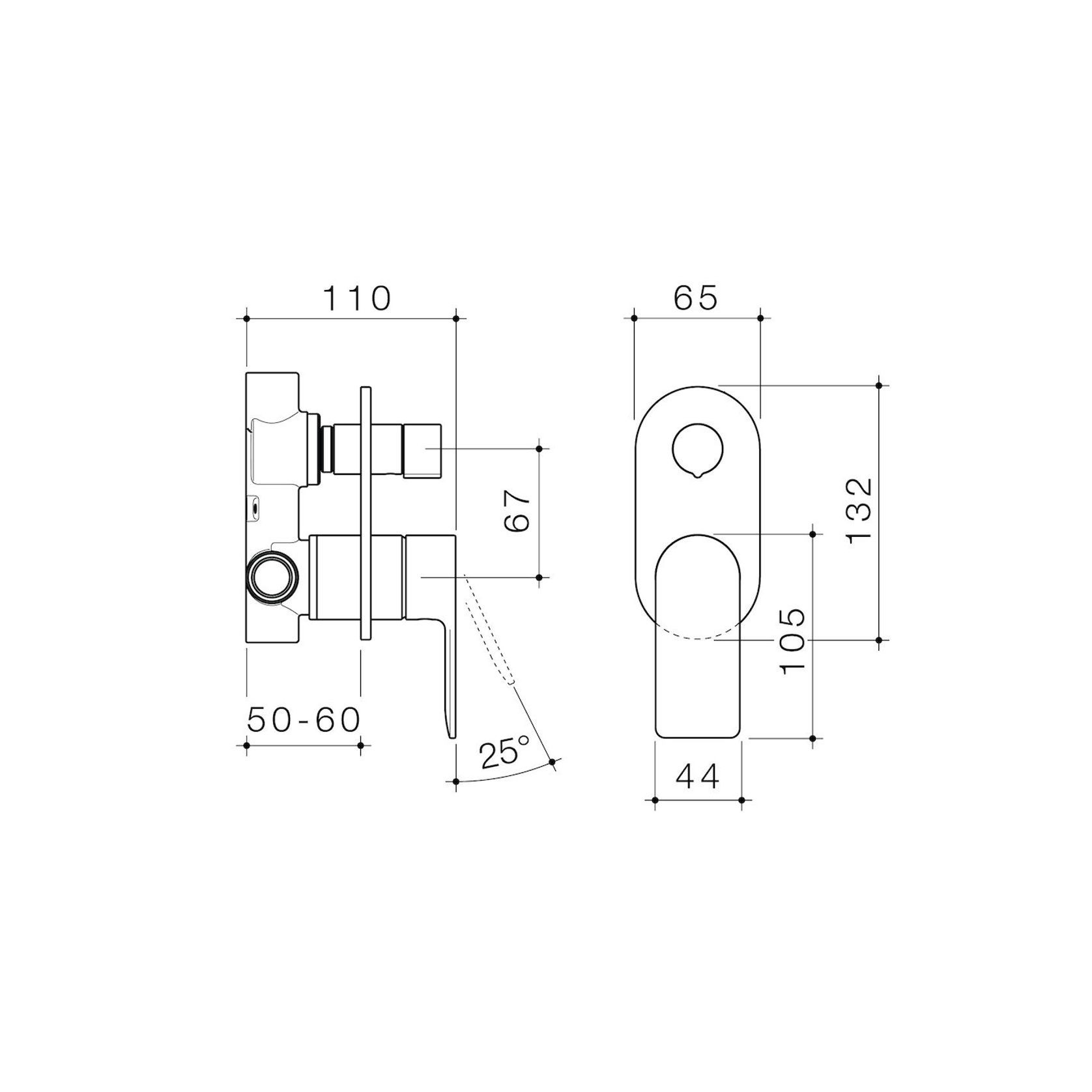 Urbane II Bath/Shower Mixer w/ Diverter Rounded Cover gallery detail image