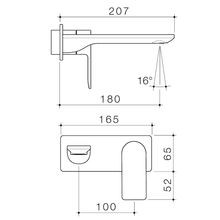 Urbane II Wall Basin Bath Trim Kit 180mm Rectangular Cover Plate gallery detail image