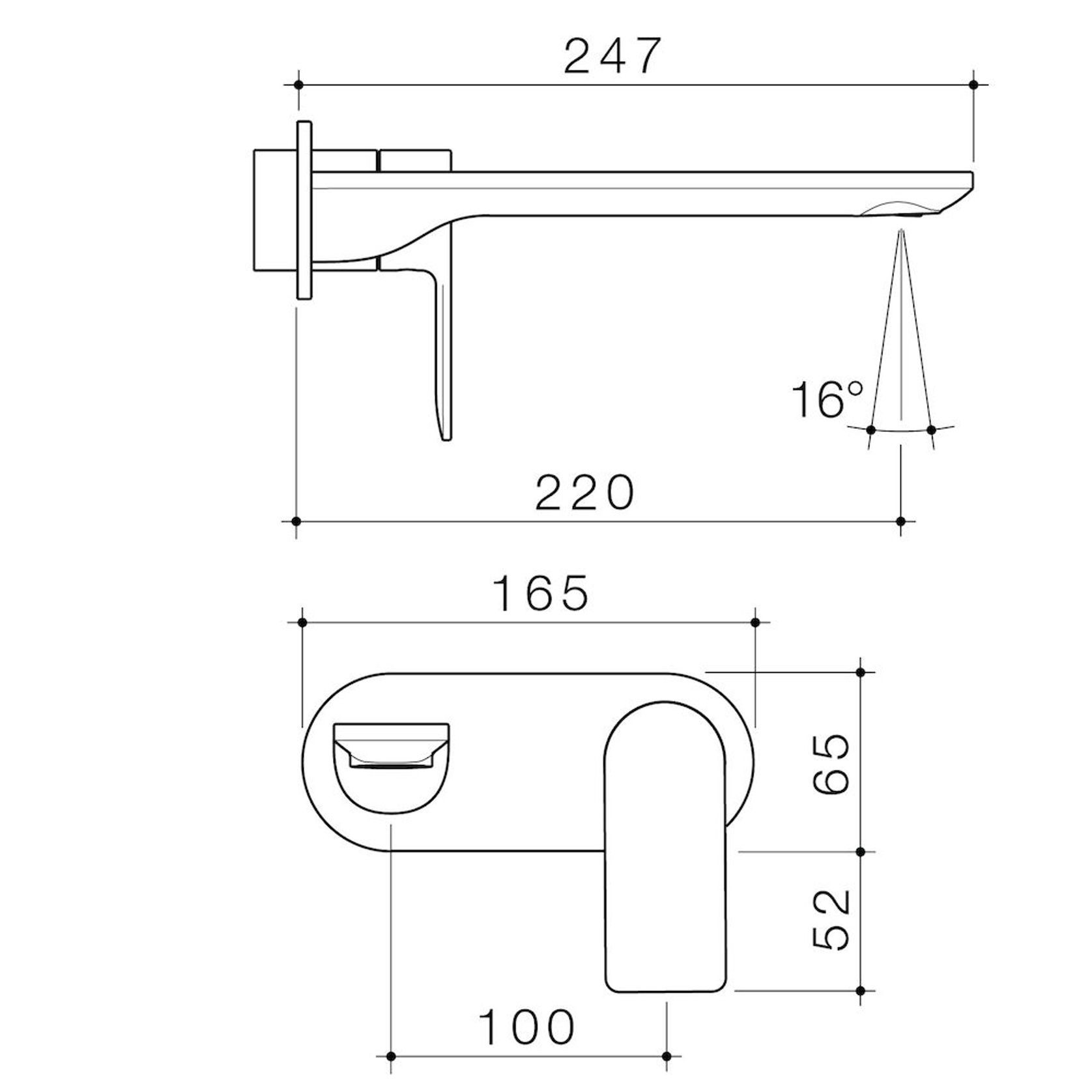 Urbane || Wall Basin/Bath Trim Kit 220mm Rounded Cover gallery detail image