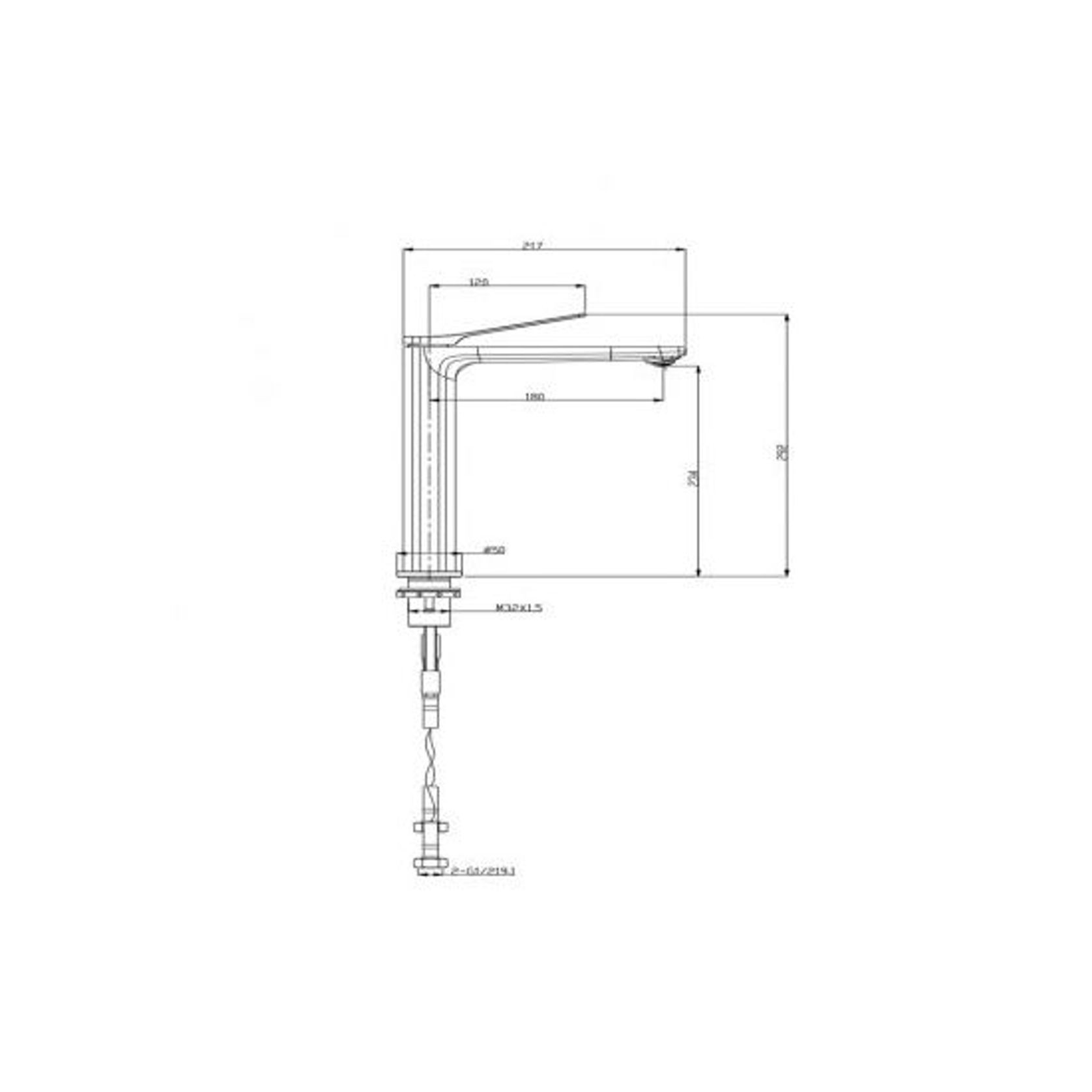 Rushy Tall Basin Mixer Matte Black gallery detail image