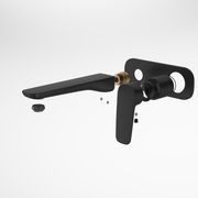 Contura II Wall Basin/Bath Mixer 180mm - Trim Kit | Matte Black gallery detail image