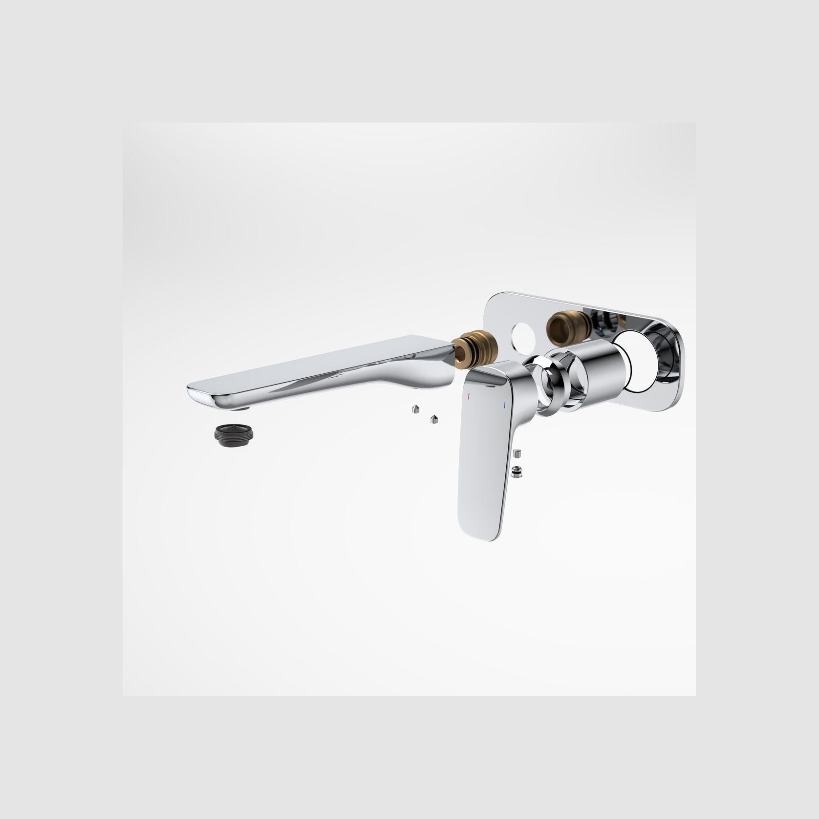 Contura II Wall Basin/Bath Mixer 180mm - Trim Kit | Chrome gallery detail image