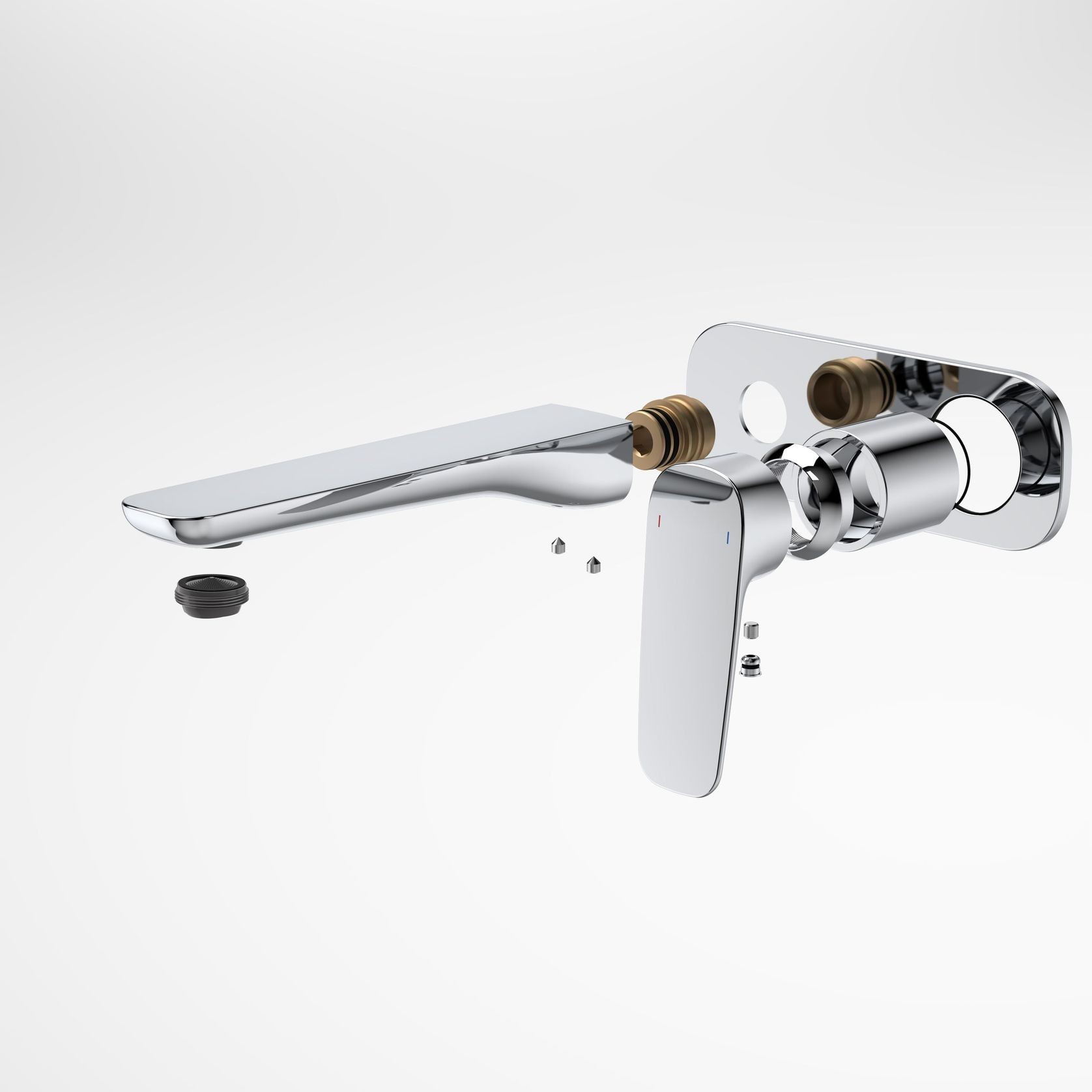 Contura II Wall Basin/Bath Mixer 180mm - Trim Kit | Chrome gallery detail image