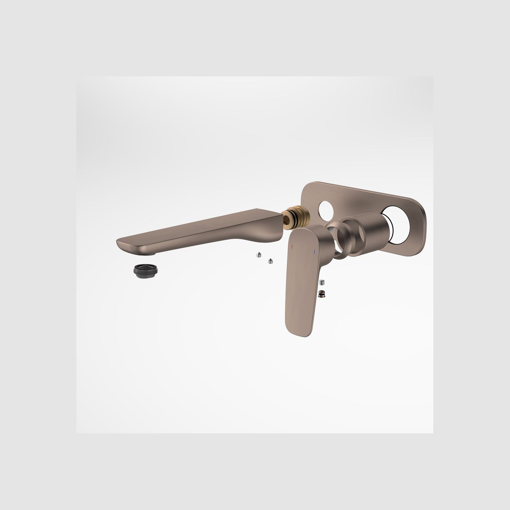 Contura II Wall Basin/Bath Mixer 180mm - Trim Kit | Brushed Bronze gallery detail image