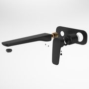 Contura II Wall Basin/Bath Mixer 220mm - Trim Kit  | Matte Black gallery detail image
