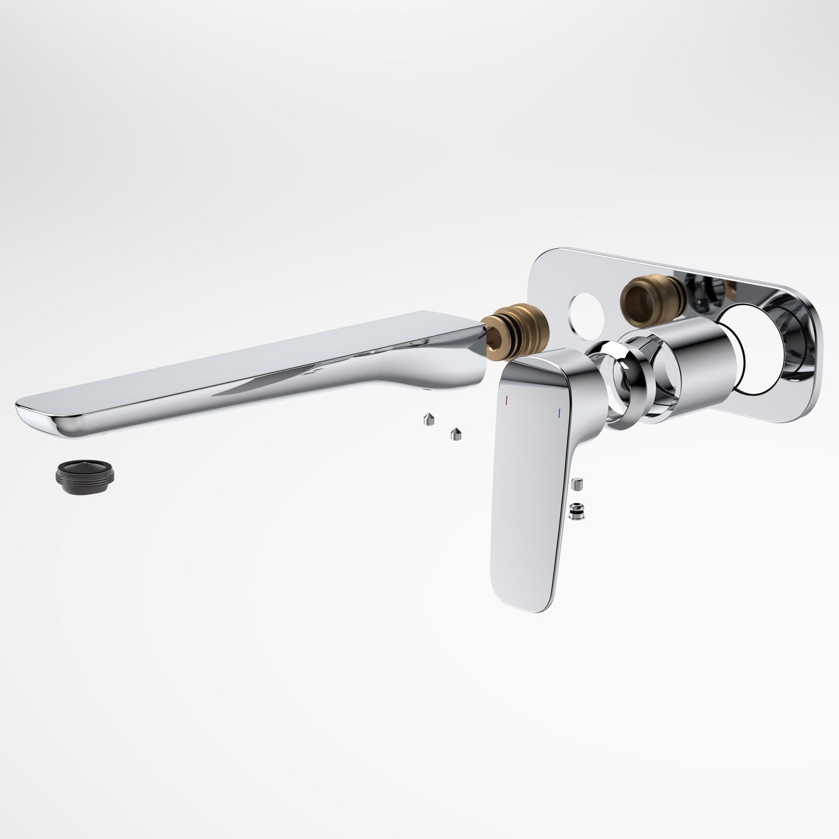 Contura II Wall Basin/Bath Mixer 220mm - Trim Kit  | Chrome gallery detail image