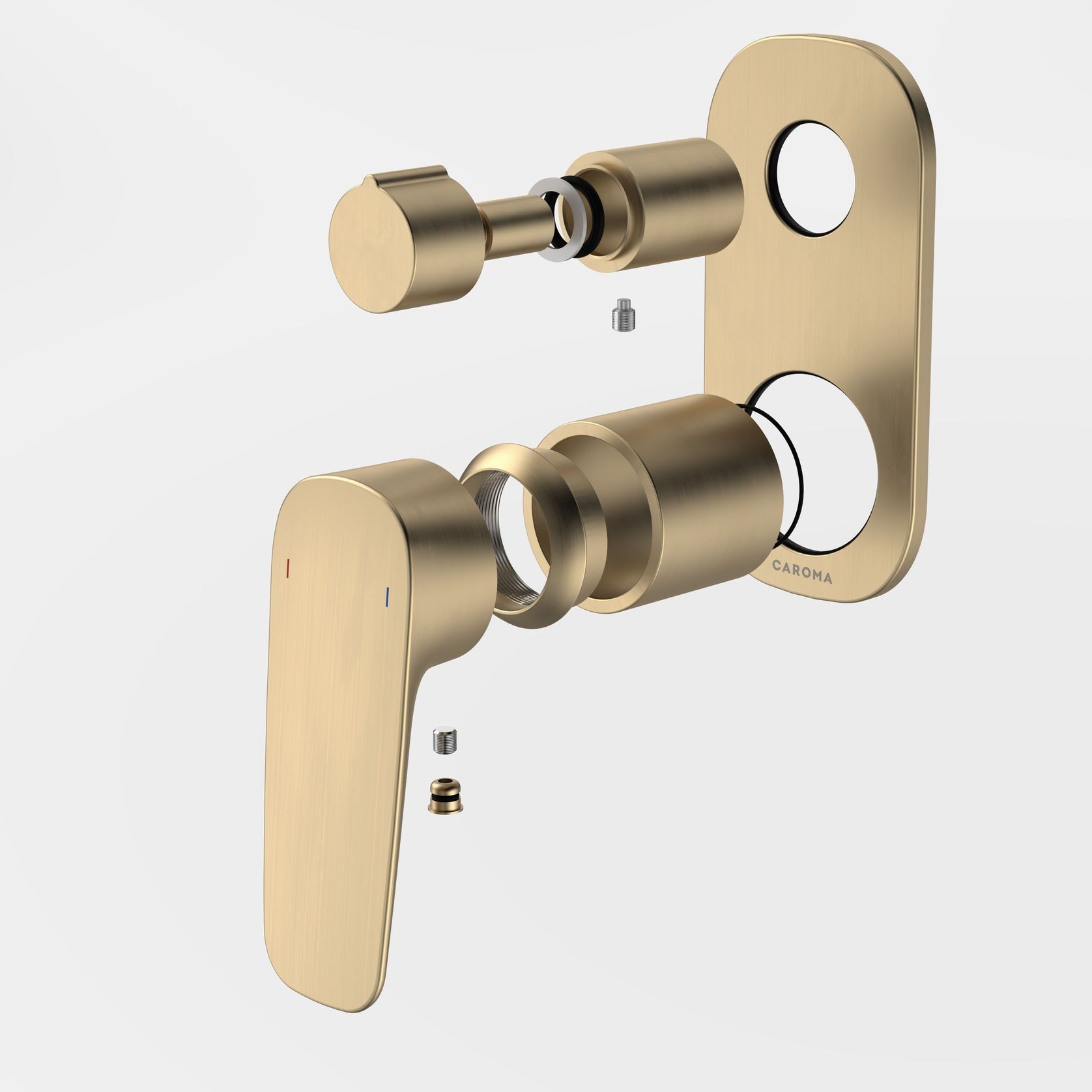 Contura II Bath/Shower Mixer with Diverter - Trim Kit  | Brushed Brass gallery detail image