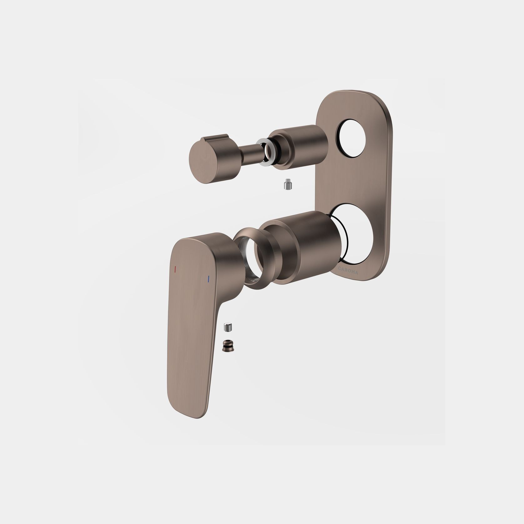 Contura II Bath/Shower Mixer with Diverter - Trim Kit  | Brushed Bronze gallery detail image