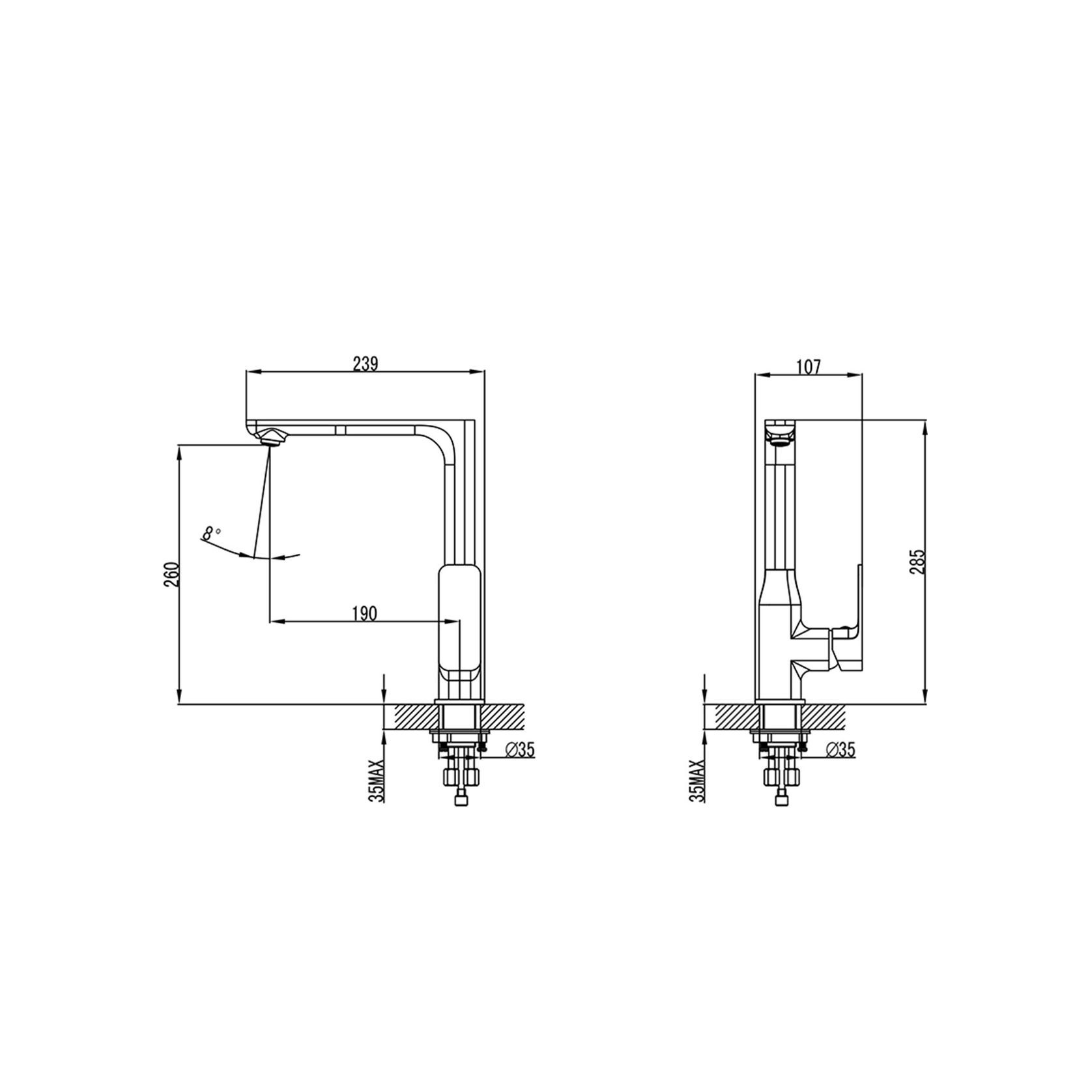 Unika Seto Sink Mixer gallery detail image