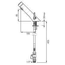 Delabie Temposoft Mix 2 Time Flow Basin Mixer gallery detail image