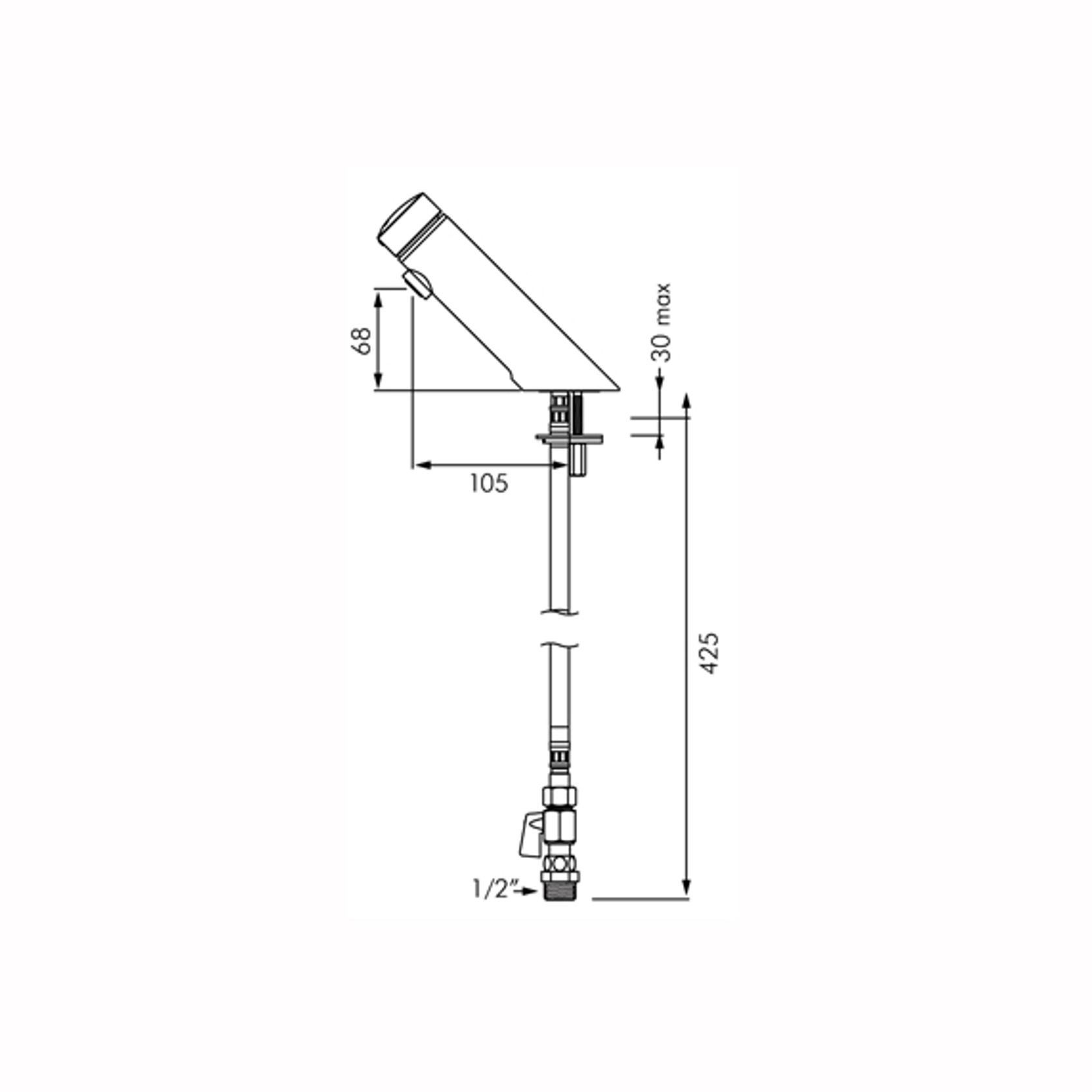 Delabie Tempomix 3 Time Flow Basin Mixer gallery detail image