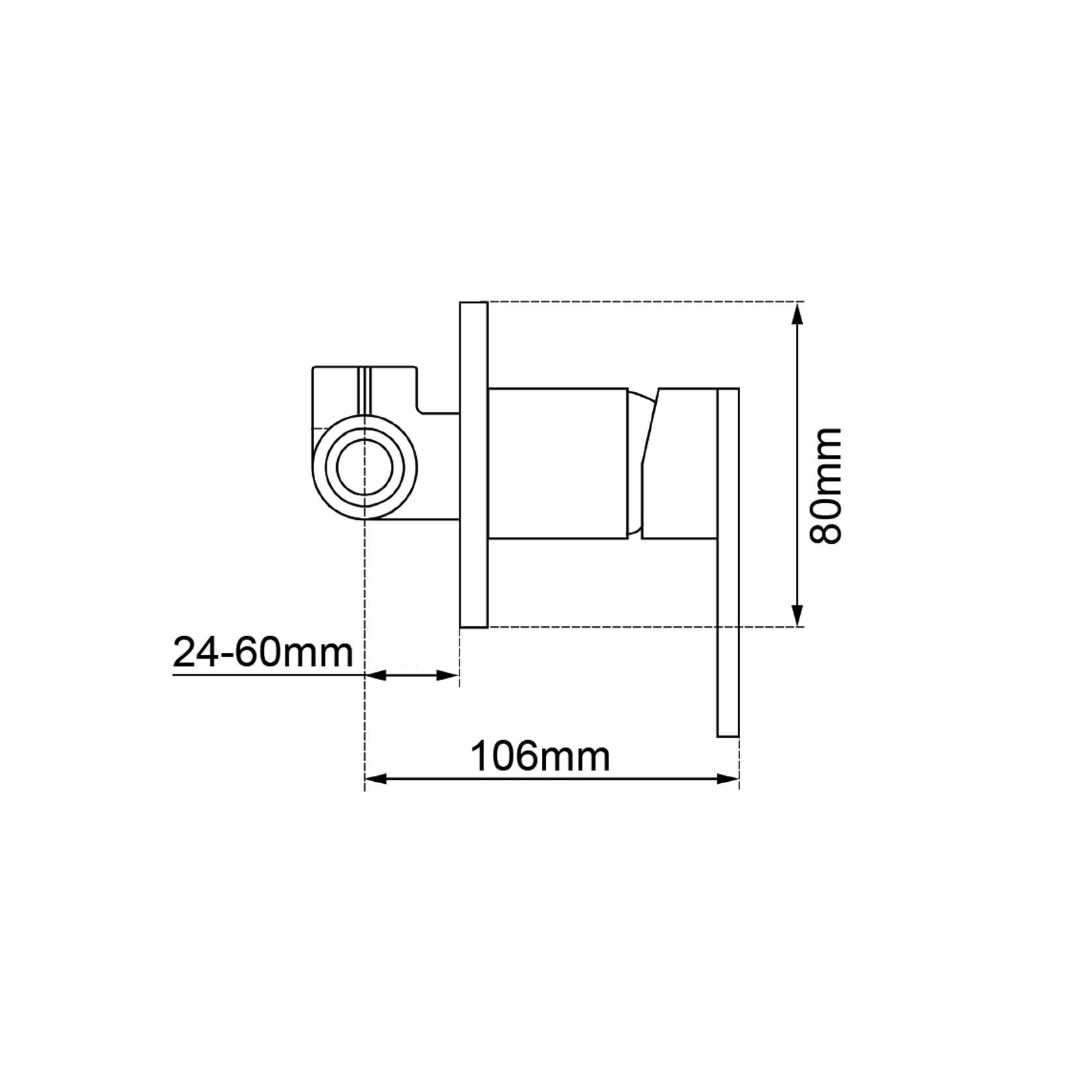 Lucid Pin Wall Mixer Brushed Brass gallery detail image