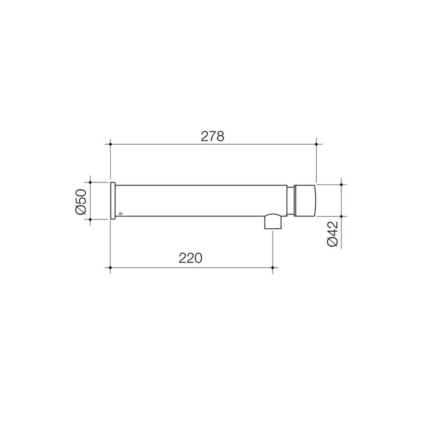 Civic Wall Push Timed Flow 220mm Tap gallery detail image