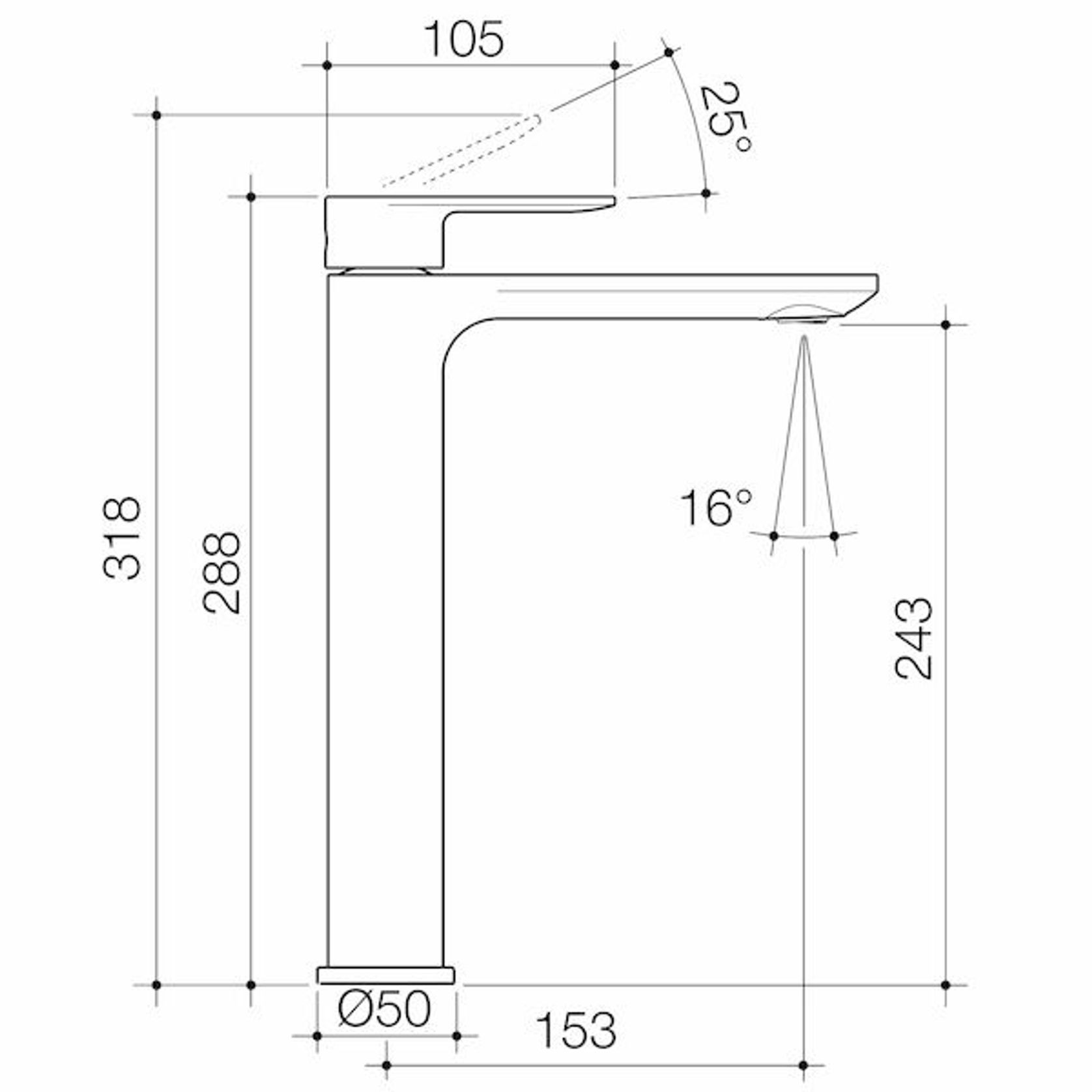 Urbane II Tower Basin Mixer - All Pressure - Lead Free gallery detail image