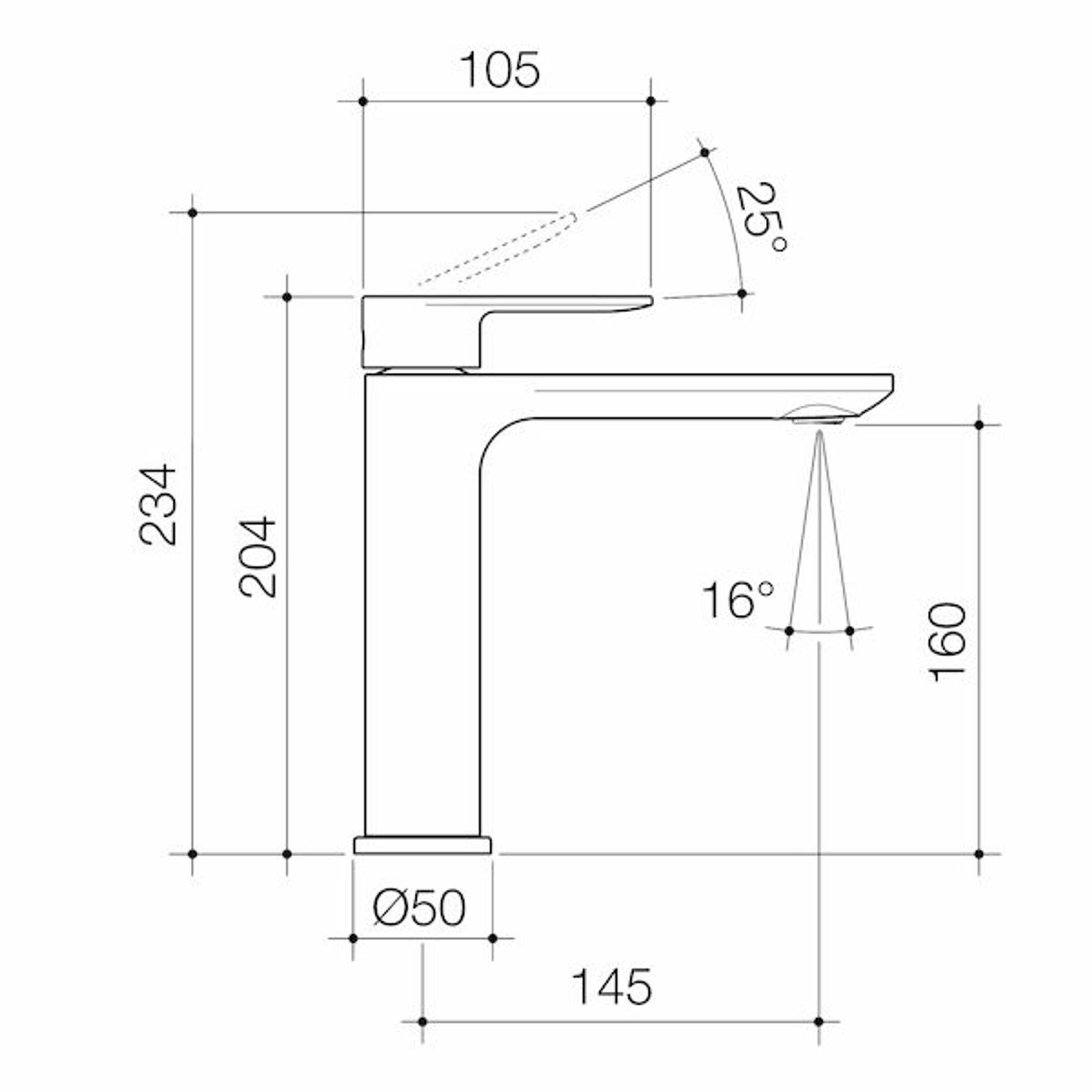 Urbane II Mid Tower Basin Mixer - All Pressure - Lead Free gallery detail image