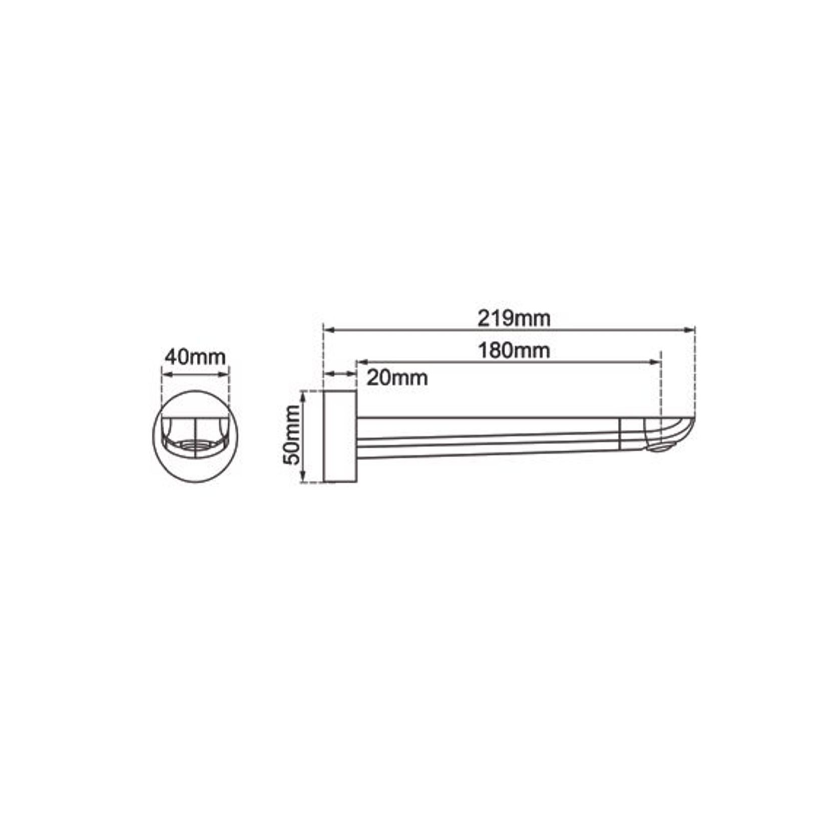 Rushy Wall Spout Matte Black gallery detail image