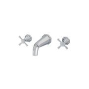Perrin & Rowe - Deco Wall-Mounted Basin Mixer With Crosshead Taps gallery detail image