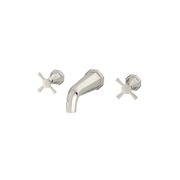 Perrin & Rowe - Deco Wall-Mounted Basin Mixer With Crosshead Taps gallery detail image