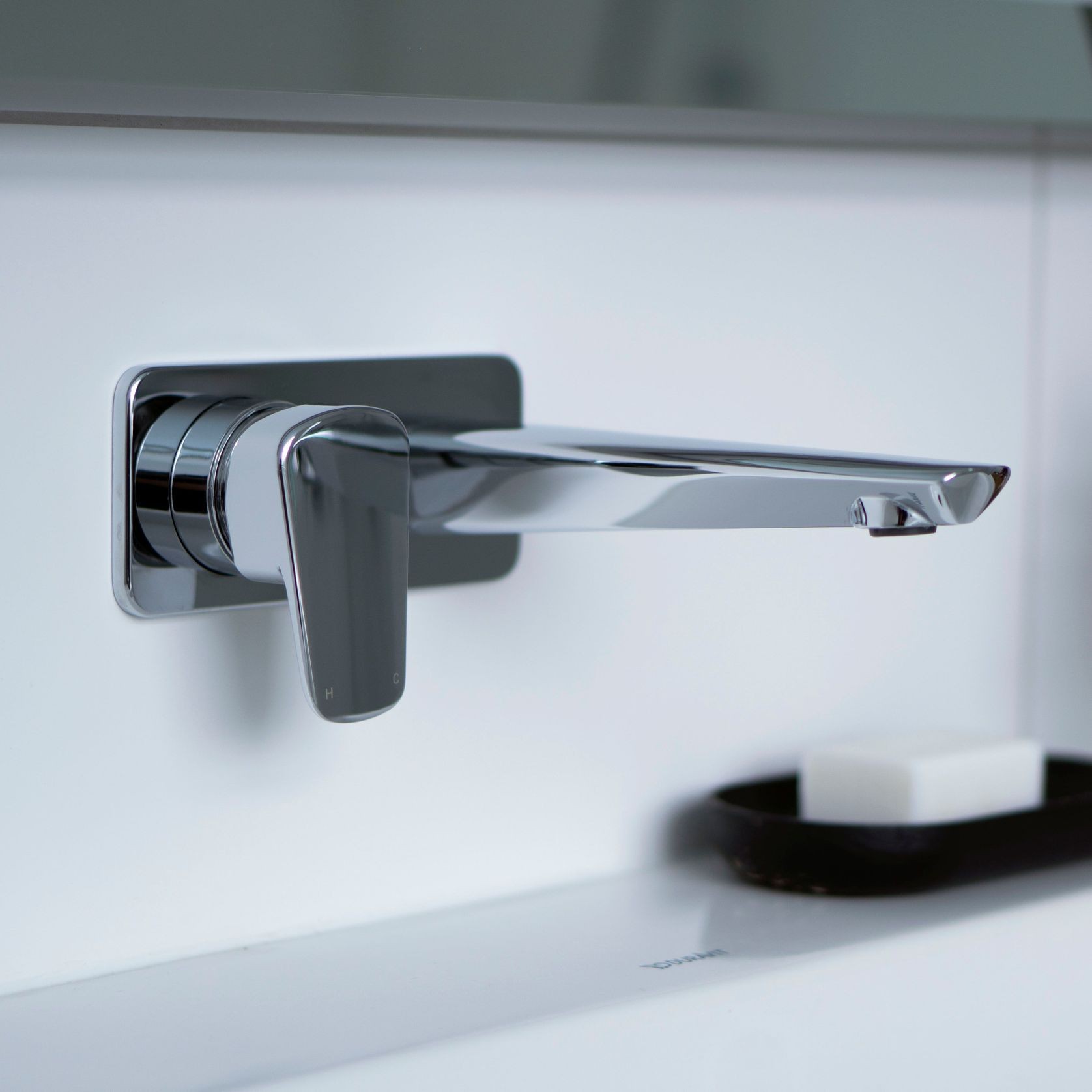 Axiss II Wall Mounted Basin/Bath Mixer 35mm gallery detail image