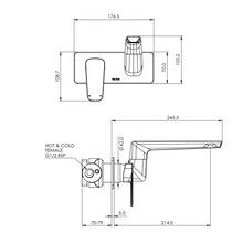 Axiss II Wall Mounted Swivel Basin/Bath Mixer 35mm L/H gallery detail image