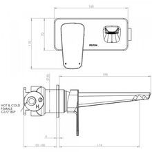 Axiss Wall Mounted Basin/Bath Mixer 40mm gallery detail image