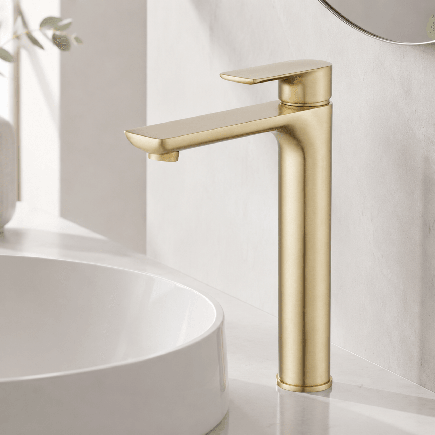 Vog Tall Basin Mixer Light Brushed Brass gallery detail image