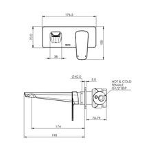 Axiss II Wall Mounted Basin/Bath Mixer 35mm gallery detail image