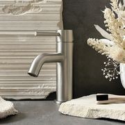 Mira Brushed Nickel Short Basin Mixer gallery detail image
