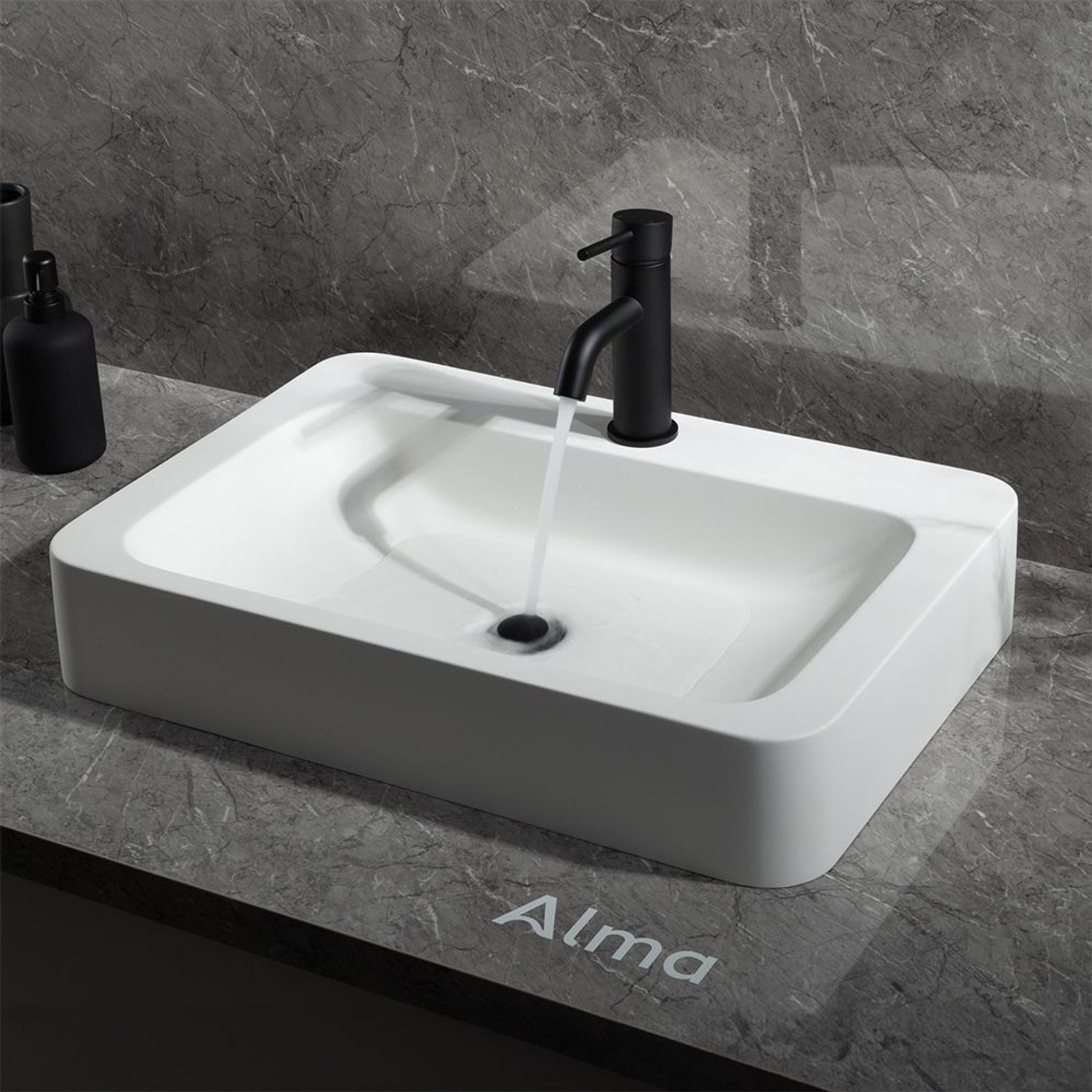 Mira Matte Black Short Basin Mixer gallery detail image