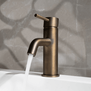 Mira Brushed Vintage Antique Brass Short Basin Mixer gallery detail image