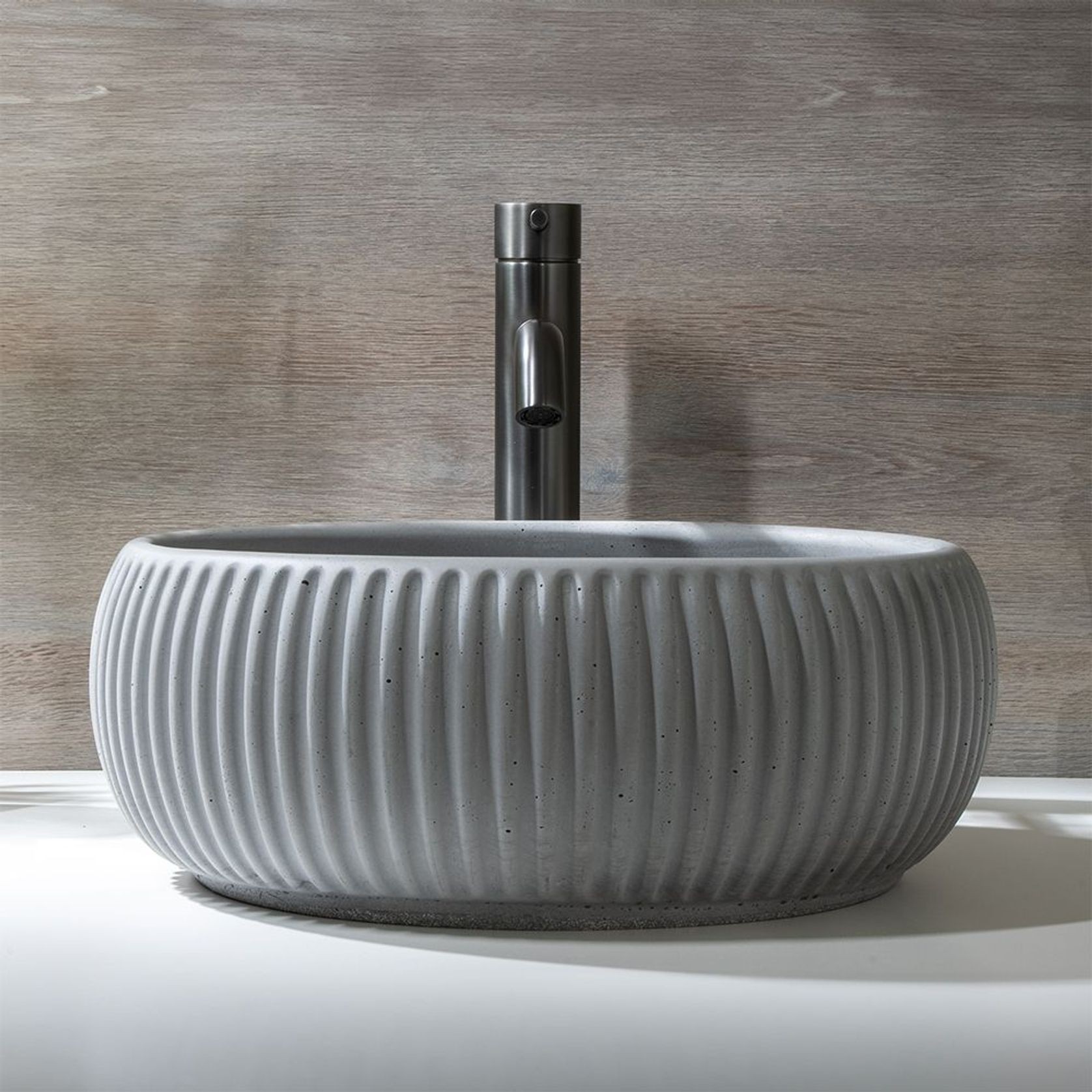 Mira Brushed Gunmetal Tall Basin Mixer gallery detail image