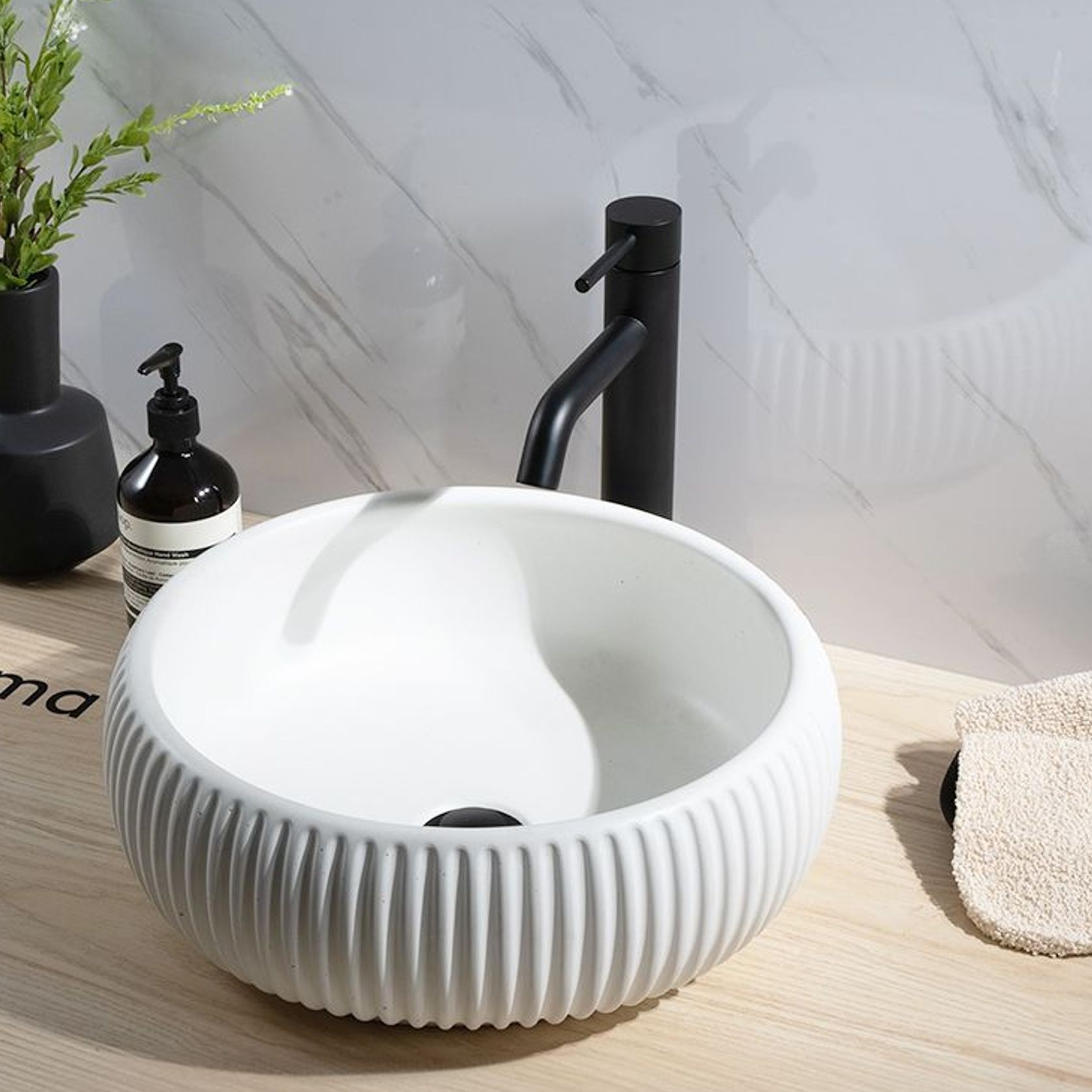 Mira Matte Black Tall Basin Mixer gallery detail image