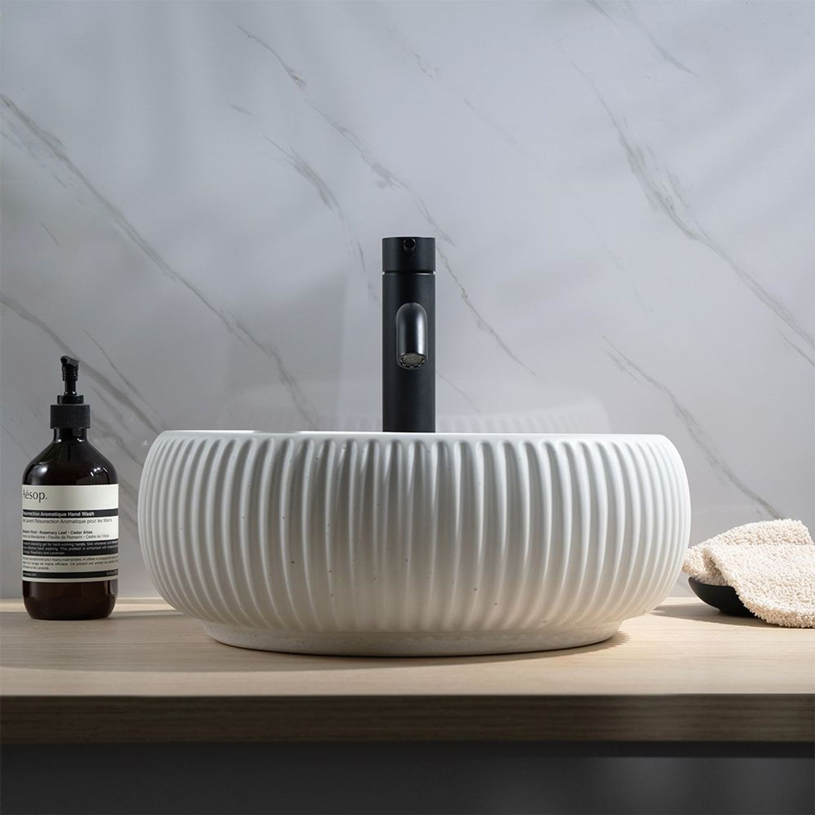 Mira Matte Black Tall Basin Mixer gallery detail image