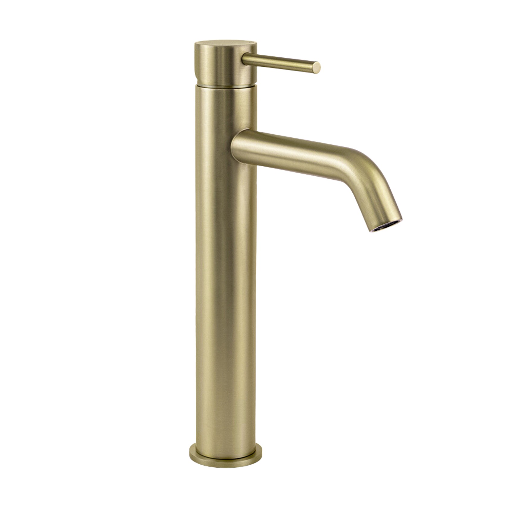 Mira Brushed Brass Gold Tall Basin Mixer gallery detail image