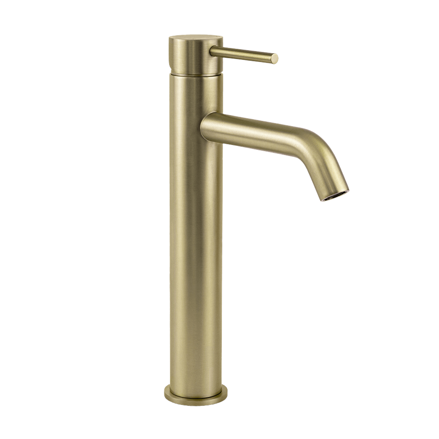 Mira Brushed Brass Gold Tall Basin Mixer gallery detail image