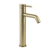 Mira Brushed Brass Gold Tall Basin Mixer gallery detail image